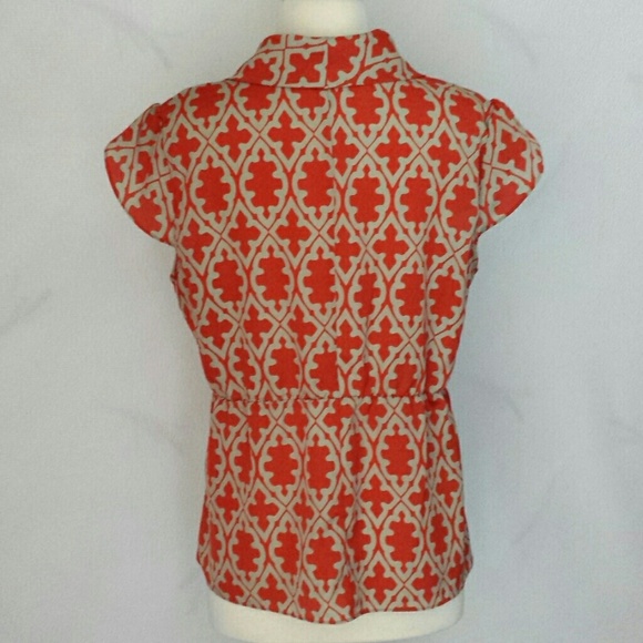 Banana Republic Petite Geometric Print Blouse PL - Picture 2 of 10